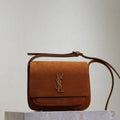 YSL 633151 Niki Baby Chain Bag Suede leather Brown
