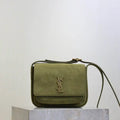 YSL 633151 Niki Baby Chain Bag Suede leather Green