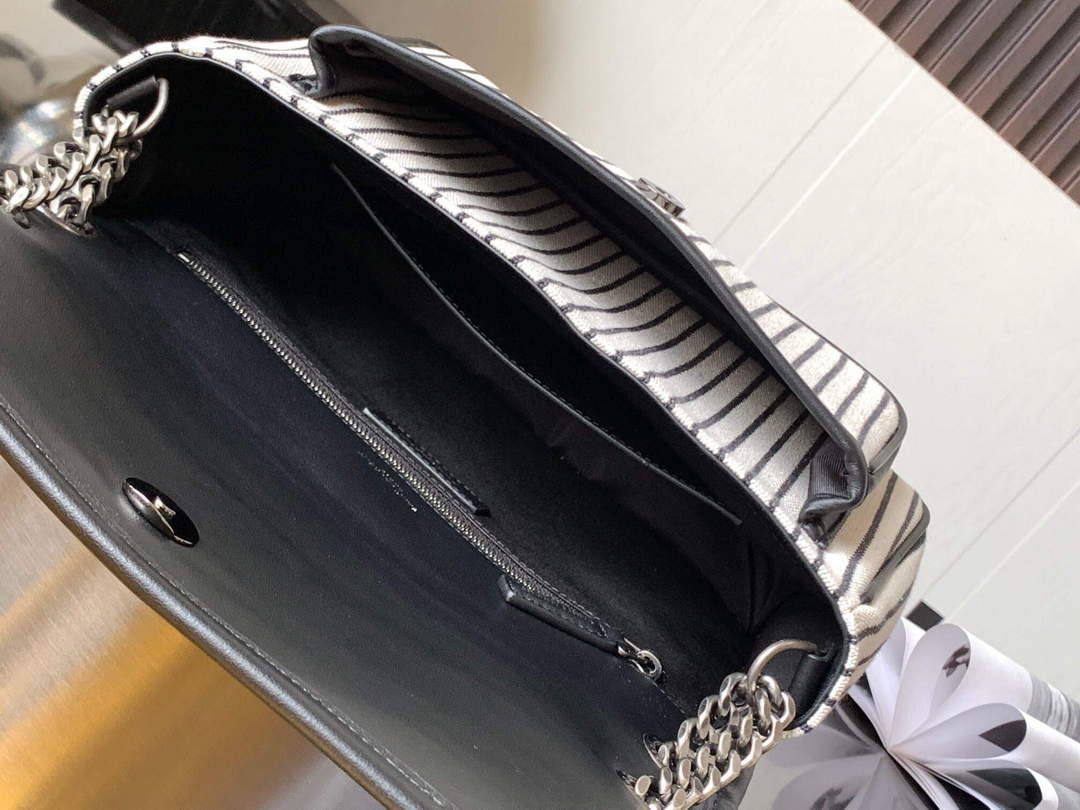 YSL 633158 Niki Medium Chain Bag Canvas And Smooth Leather - Default Title - View 7