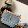 YSL 633158 Niki Medium Chain Bag Denim with leather - Default Title - View 1
