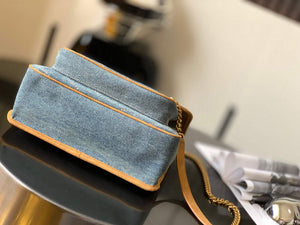 YSL 633158 Niki Medium Chain Bag Denim with leather - Default Title - View 4