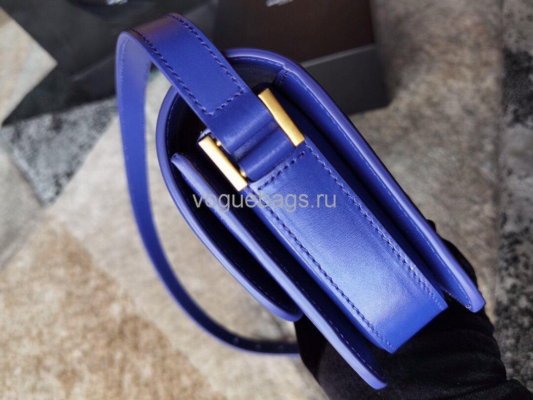 YSL 634306 Yves Saint Laurent Solferino Box small Shoulder Handbag Blue - luxibagsmall