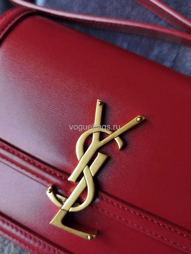 YSL 634306 Yves Saint Laurent Solferino Box small Shoulder Handbag Red - luxibagsmall