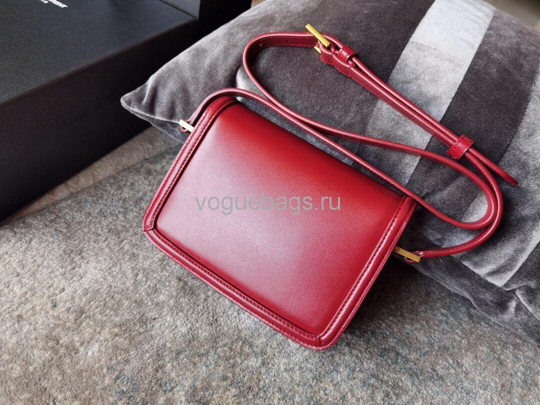 YSL 634306 Yves Saint Laurent Solferino Box small Shoulder Handbag Red - luxibagsmall