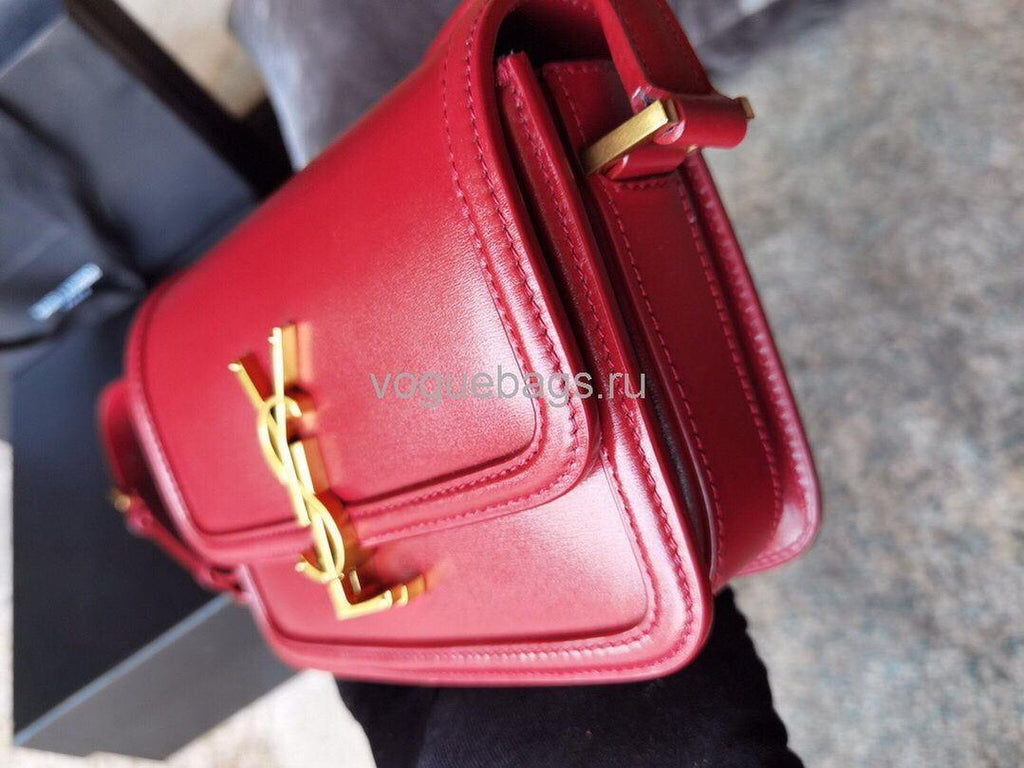 YSL 634306 Yves Saint Laurent Solferino Box small Shoulder Handbag Red - luxibagsmall