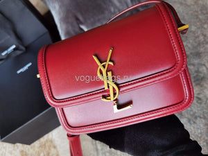 YSL 634306 Yves Saint Laurent Solferino Box small Shoulder Handbag Red - luxibagsmall