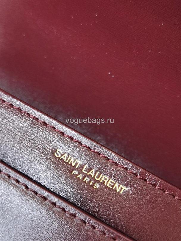 YSL 634306 Yves Saint Laurent Solferino Box small Shoulder Handbag Wine Red - luxibagsmall
