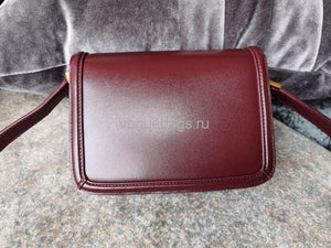 YSL 634306 Yves Saint Laurent Solferino Box small Shoulder Handbag Wine Red - luxibagsmall
