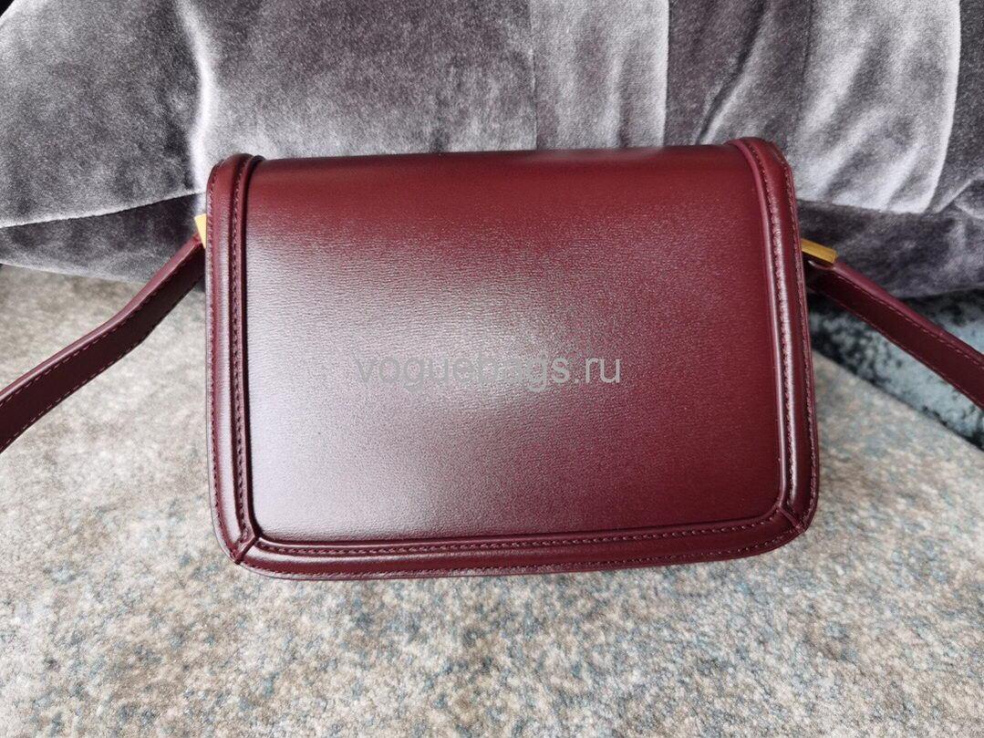YSL 634306 Yves Saint Laurent Solferino Box small Shoulder Handbag Wine Red - luxibagsmall
