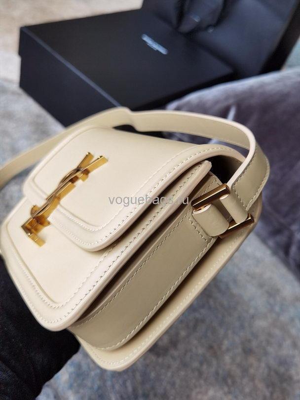 YSL 634306 Yves Saint Laurent Solferino Box small Shoulder Handbag Beige - luxibagsmall