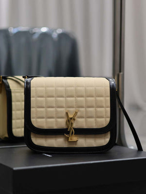 YSL 635025 Saint Laurent Solferino Medium Soft Satchel In Lambsikn Leather Apricot - Default Title - View 1