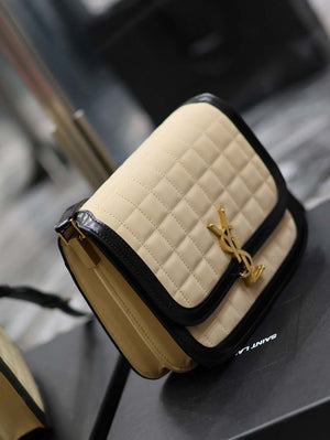YSL 635025 Saint Laurent Solferino Medium Soft Satchel In Lambsikn Leather Apricot - Default Title - View 3