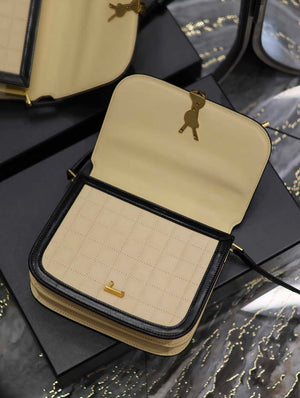 YSL 635025 Saint Laurent Solferino Medium Soft Satchel In Lambsikn Leather Apricot - Default Title - View 7