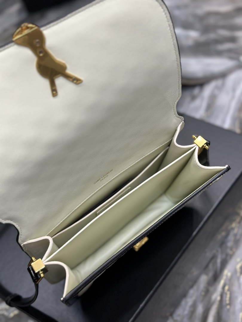 YSL 635025 Saint Laurent Solferino Medium Soft Satchel In Lambsikn Leather Beige