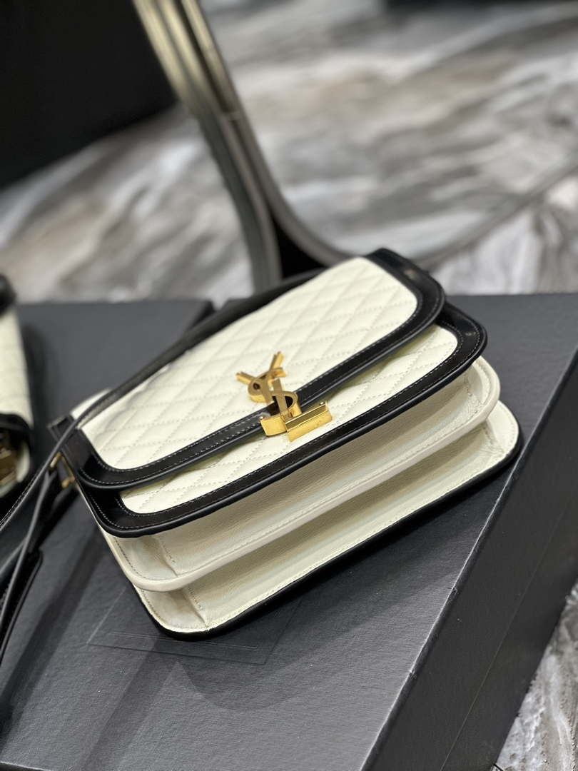 YSL 635025 Saint Laurent Solferino Medium Soft Satchel In Lambsikn Leather Beige - Default Title - View 9
