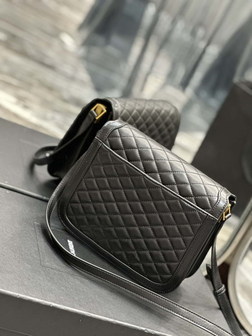 YSL 635025 Saint Laurent Solferino Medium Soft Satchel In Lambsikn Leather Black
