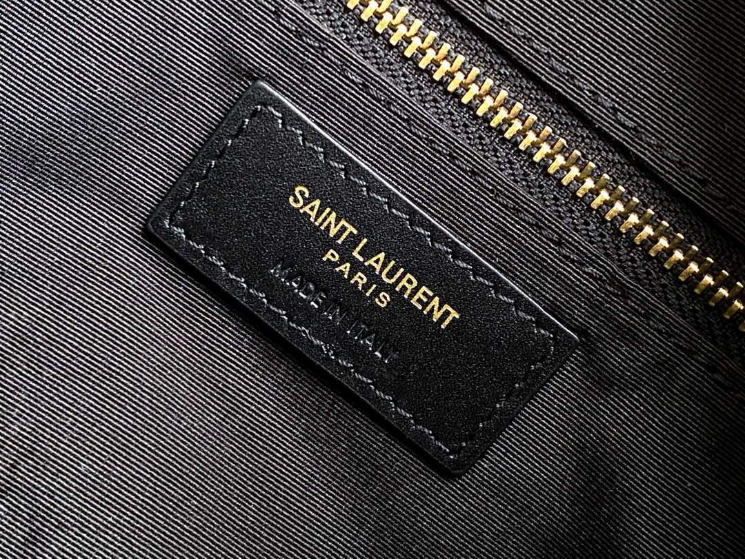 YSL 648990 Victoire Camera Bag In Quilted Lambskin Black