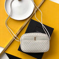 YSL 648990 Victoire Camera Bag In Quilted Lambskin White