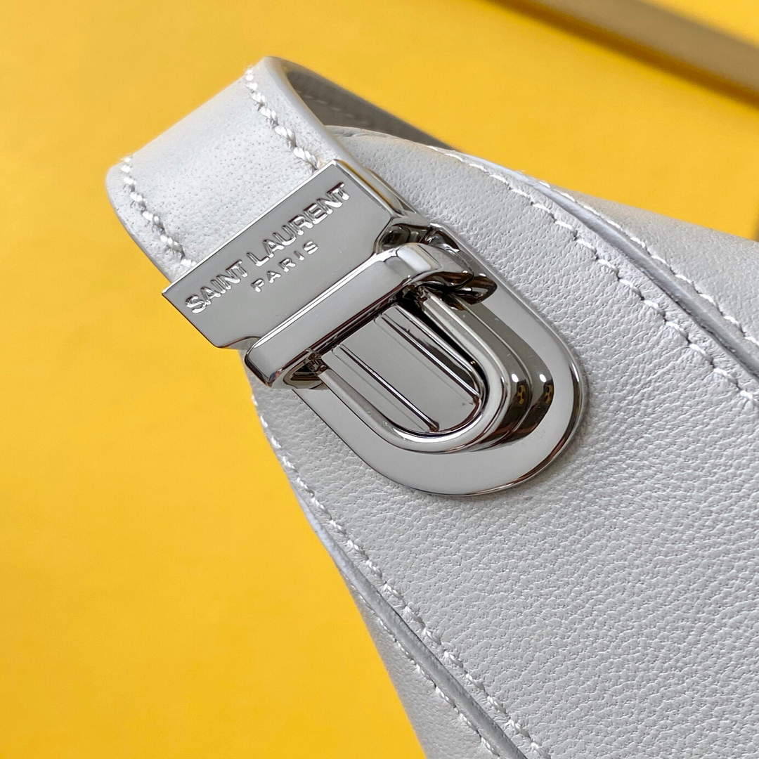 YSL 667490 Yves Saint Laurent LE Monogramme Crossbody Bag White - Default Title - View 7