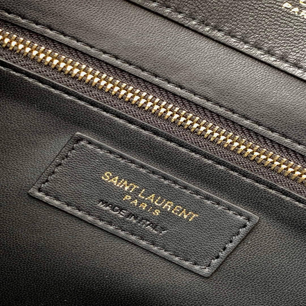 YSL 668863 Yves Saint Laurent Gaby Satchel in Vintage Lambskin Black