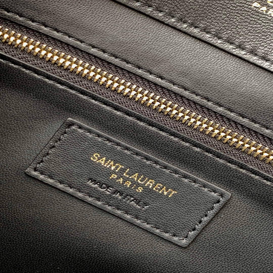 YSL 668863 Yves Saint Laurent Gaby Satchel in Vintage Lambskin Black