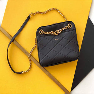 YSL 669308 Le Maillon Small Chain Bag In Quilted Lambskin Black - Default Title - View 1