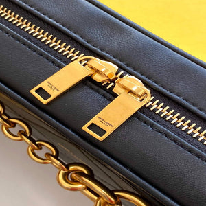 YSL 669308 Le Maillon Small Chain Bag In Quilted Lambskin Black - Default Title - View 7