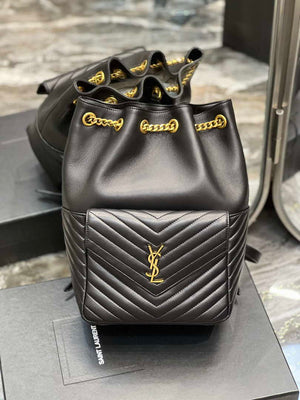 YSL 672609 Joe Backpack In Lambskin Black - Default Title - View 6