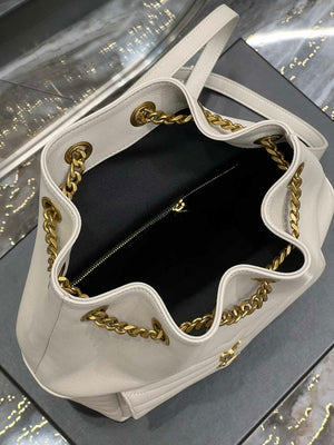 YSL 672609 Joe Backpack In Lambskin White - Default Title - View 8