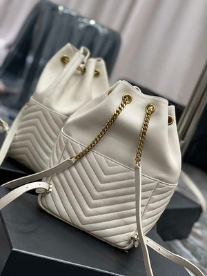 YSL 672609 Joe Backpack In Lambskin White - Default Title - View 9