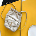 YSL 672609 Joe Backpack In Lam¨¦ Leather White