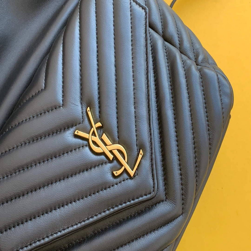 YSL 672609 Joe Backpack In Lam¨¦ Leather Black