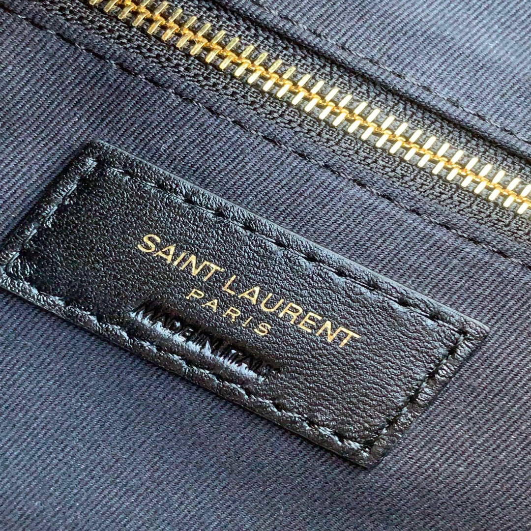YSL 672609 Joe Backpack In Lam¨¦ Leather Black