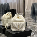 YSL 672609 Joe Backpack In Woolen White - Default Title - View 1