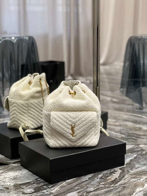 YSL 672609 Joe Backpack In Woolen White - Default Title - View 1