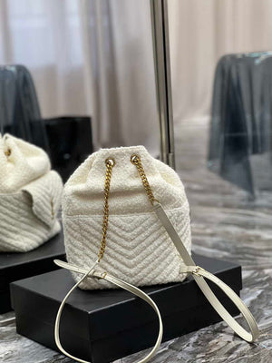 YSL 672609 Joe Backpack In Woolen White - Default Title - View 5