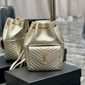 YSL 672609 Yves Saint Laurent Joe Backpack In Lambskin Gold - Default Title - View 1