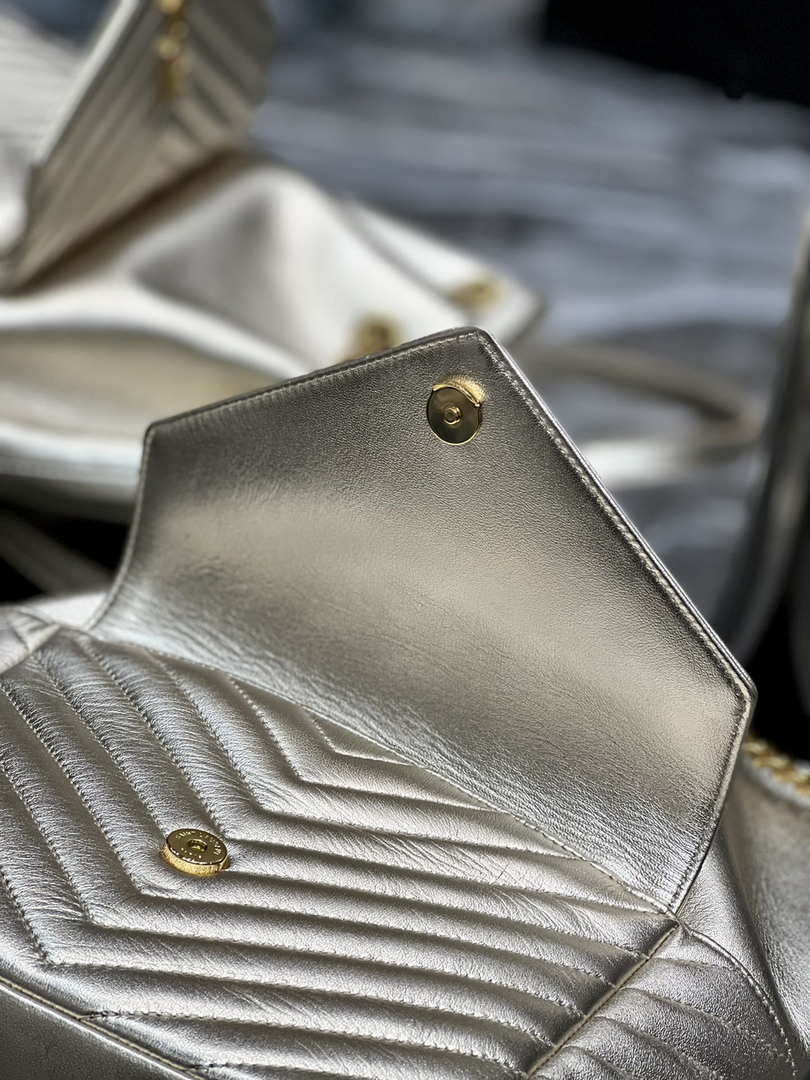 YSL 672609 Yves Saint Laurent Joe Backpack In Lambskin Gold