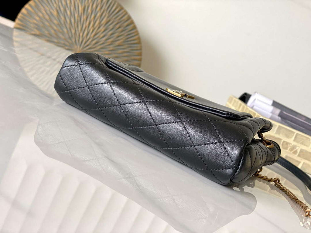 YSL 6727381 Mini Nolita In Lambskin Bag Black