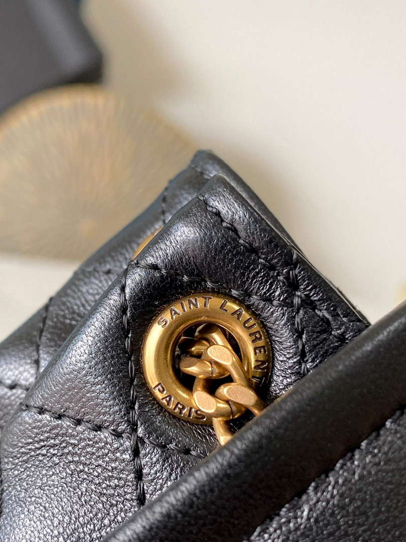 YSL 6727381 Mini Nolita In Lambskin Bag Black