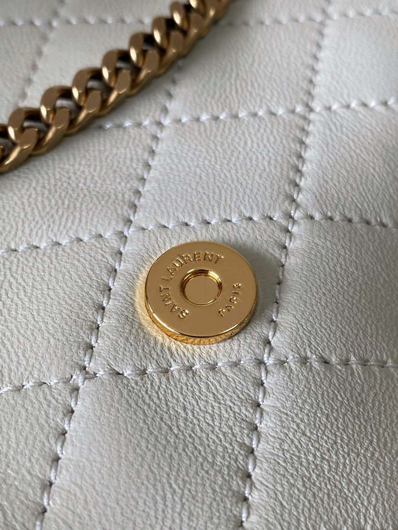 YSL 6727381 Mini Nolita In Lambskin Bag White