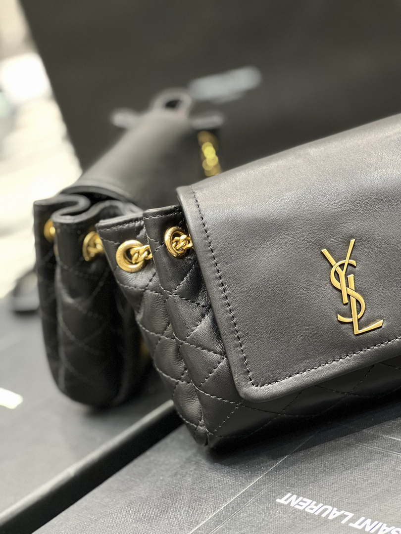 YSL 6727381 Mini Nolita In Lambskin Black