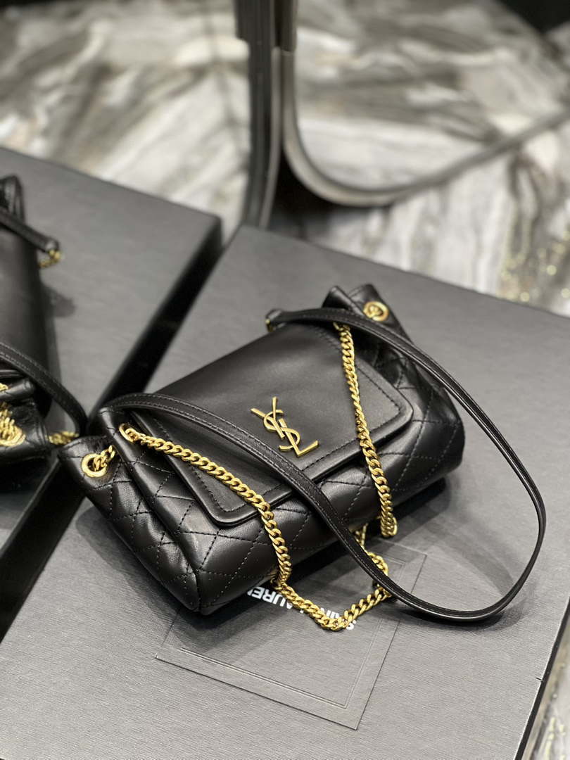 YSL 6727381 Mini Nolita In Lambskin Black