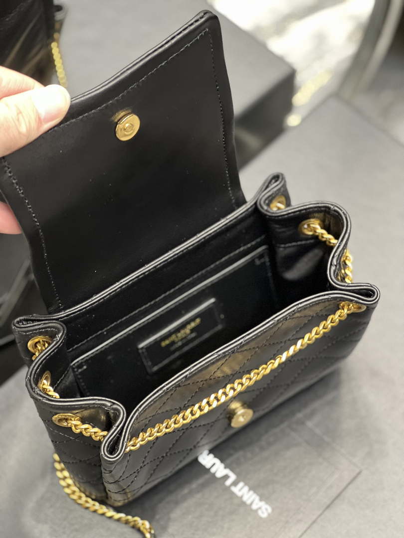 YSL 6727381 Mini Nolita In Lambskin Black
