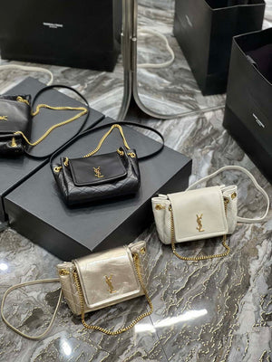 YSL 6727381 Mini Nolita In Lambskin Black - Default Title - View 3
