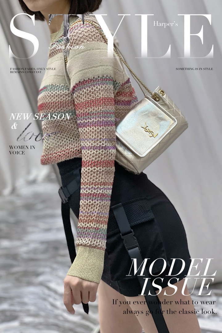 YSL 6727381 Mini Nolita In Lambskin Gold - Default Title - View 5