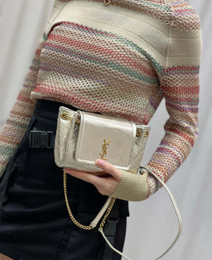 YSL 6727381 Mini Nolita In Lambskin Gold - Default Title - View 9