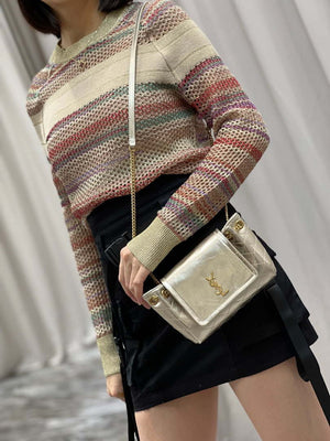 YSL 6727381 Mini Nolita In Lambskin Gold - Default Title - View 1