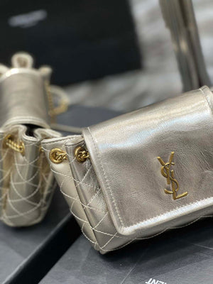YSL 6727381 Mini Nolita In Lambskin Gold - Default Title - View 4