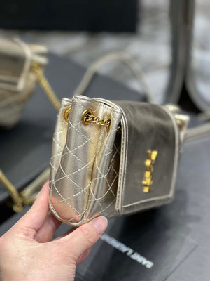 YSL 6727381 Mini Nolita In Lambskin Gold - Default Title - View 13